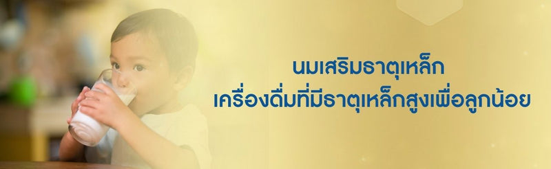 นมเสริมธาตุเหล็ก เครื่องดื่มที่มีธาตุเหล็กสูงเพื่อลูกน้อย