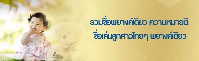 ชื่อพยางค์เดียว ความหมายดี