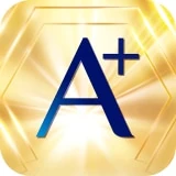 A logo apps with capital a and plus character